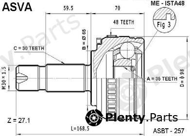  ASVA part ME-ISTA48 (MEISTA48) Replacement part