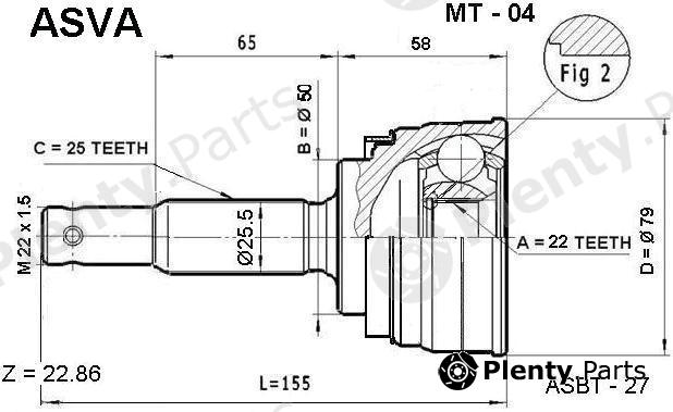  ASVA part MT04 Joint Kit, drive shaft