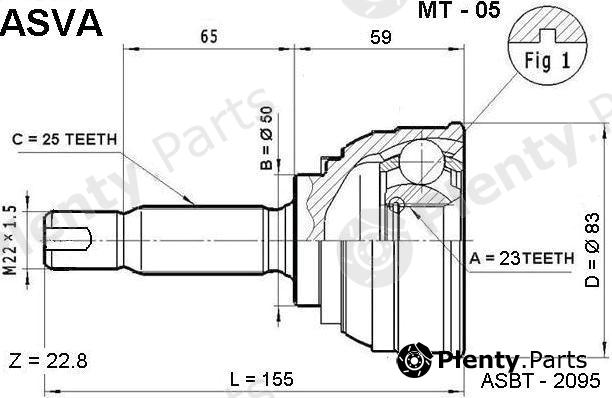  ASVA part MT05 Joint Kit, drive shaft