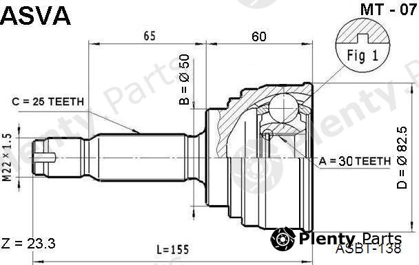  ASVA part MT07 Replacement part