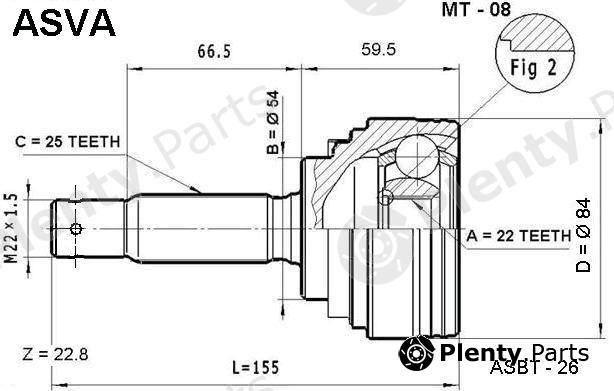  ASVA part MT08 Replacement part