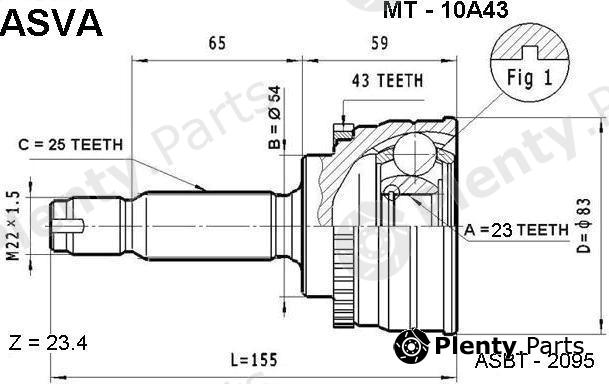  ASVA part MT-10A43 (MT10A43) Replacement part