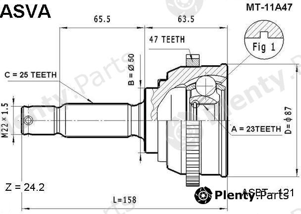  ASVA part MT11A47 Joint Kit, drive shaft