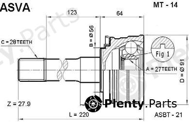  ASVA part MT14 Joint Kit, drive shaft
