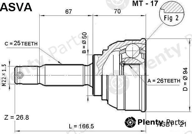  ASVA part MT17 Replacement part