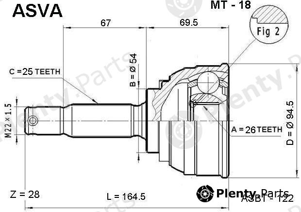  ASVA part MT18 Replacement part