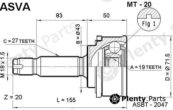  ASVA part MT20 Replacement part