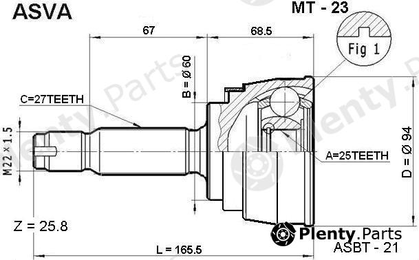  ASVA part MT23 Replacement part