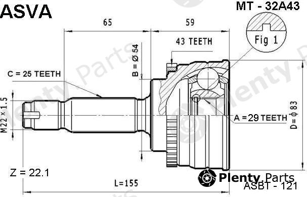  ASVA part MT32A43 Replacement part