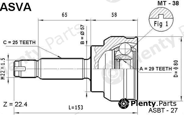  ASVA part MT38 Replacement part