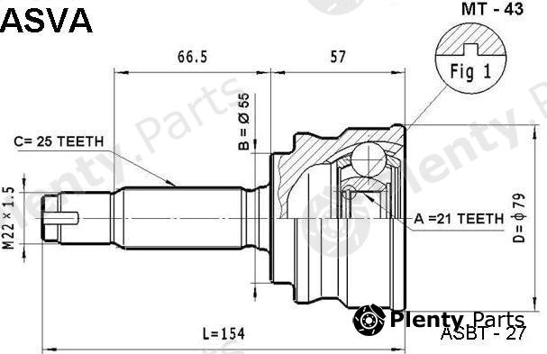  ASVA part MT43 Replacement part