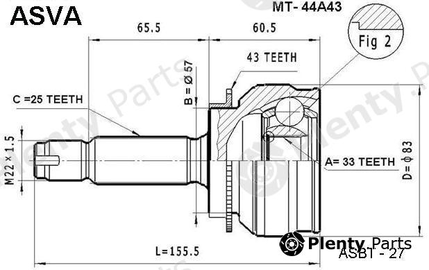  ASVA part MT-44A43 (MT44A43) Replacement part