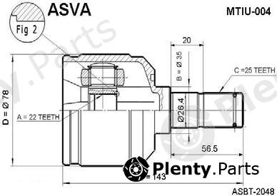  ASVA part MTIU004 Joint Kit, drive shaft