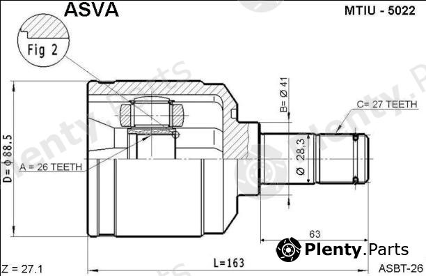  ASVA part MTIU5022 Replacement part