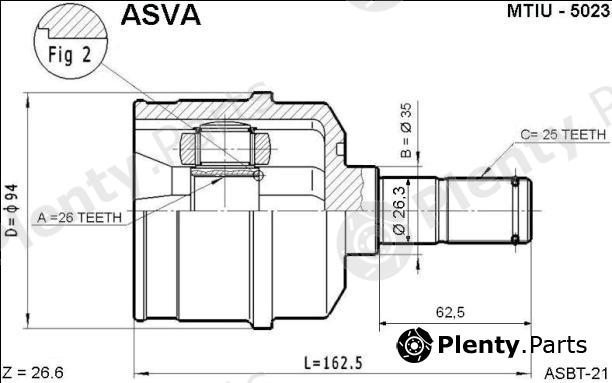  ASVA part MTIU5023 Replacement part