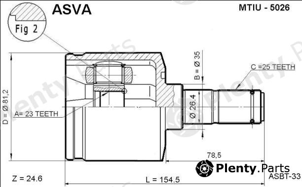  ASVA part MTIU5026 Replacement part