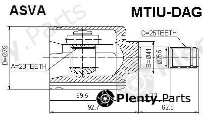  ASVA part MTIUDAG Joint Kit, drive shaft