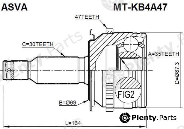  ASVA part MTKB4A47 Joint Kit, drive shaft