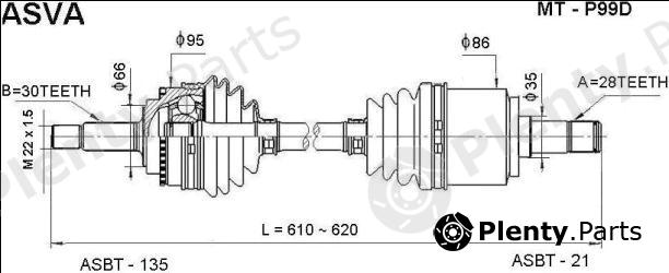  ASVA part MTP99D Replacement part