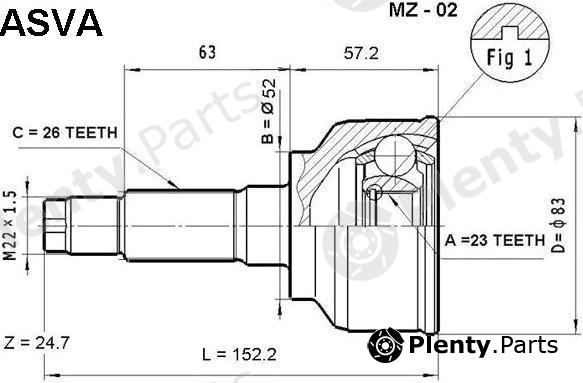  ASVA part MZ02 Replacement part