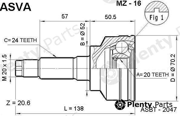  ASVA part MZ16 Replacement part