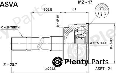  ASVA part MZ17 Replacement part