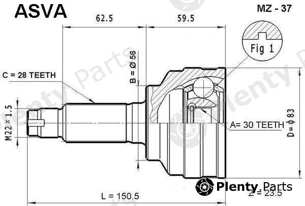  ASVA part MZ-37 (MZ37) Replacement part
