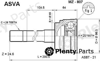  ASVA part MZ-807 (MZ807) Replacement part