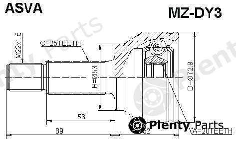  ASVA part MZDY3 Replacement part