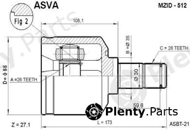  ASVA part MZID512 Replacement part