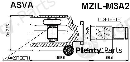  ASVA part MZILM3A2 Joint Kit, drive shaft