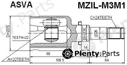  ASVA part MZILM3M1 Joint Kit, drive shaft