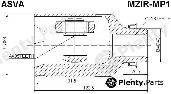  ASVA part MZIRMP1 Replacement part