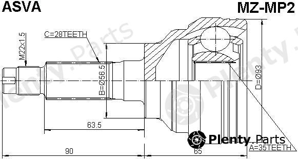  ASVA part MZMP2 Joint Kit, drive shaft