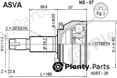  ASVA part NS-07 (NS07) Joint Kit, drive shaft