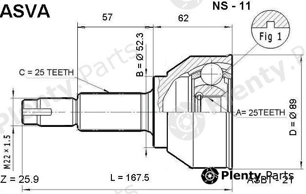  ASVA part NS11 Replacement part