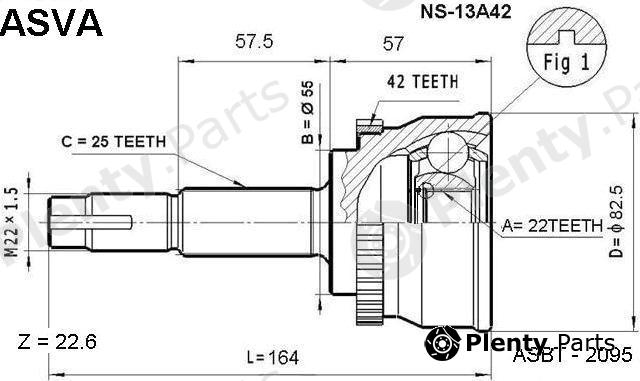  ASVA part NS-13A42 (NS13A42) Joint Kit, drive shaft
