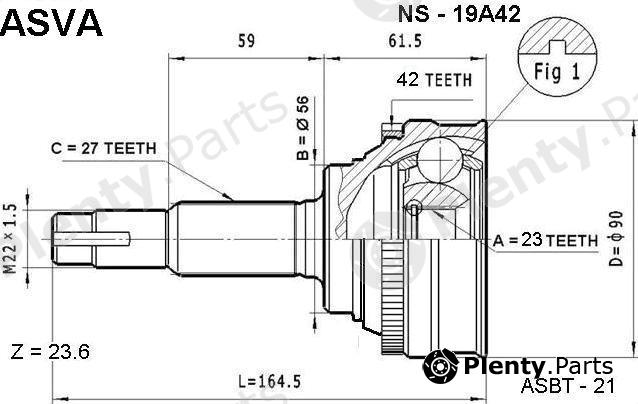  ASVA part NS-19A42 (NS19A42) Replacement part