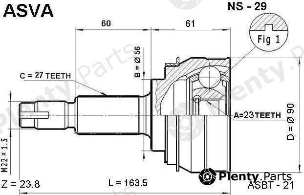  ASVA part NS-29 (NS29) Replacement part