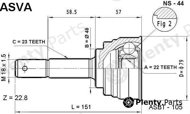  ASVA part NS-44 (NS44) Replacement part
