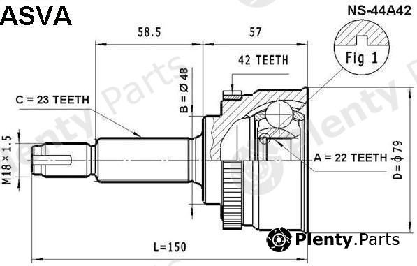  ASVA part NS-44A42 (NS44A42) Replacement part