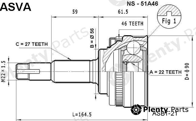  ASVA part NS51A46 Replacement part