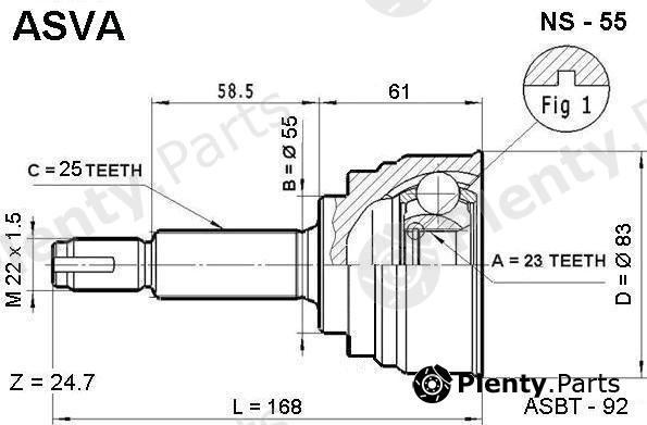  ASVA part NS55 Replacement part