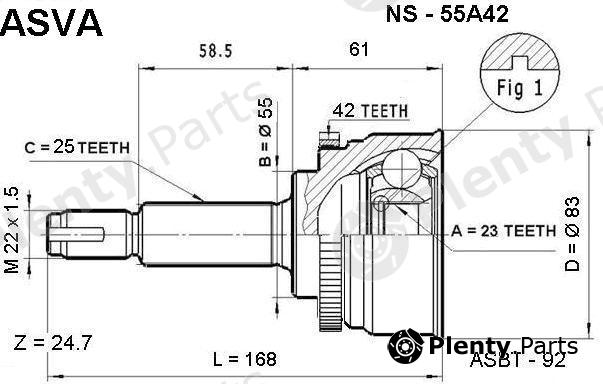  ASVA part NS55A42 Replacement part