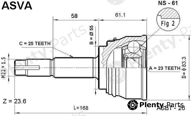  ASVA part NS61 Replacement part