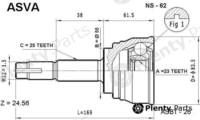  ASVA part NS62 Replacement part