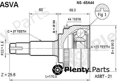  ASVA part NS-65A44 (NS65A44) Replacement part