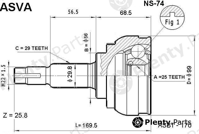  ASVA part NS74 Replacement part