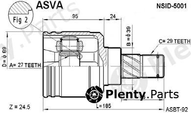  ASVA part NSID5001 Joint Kit, drive shaft