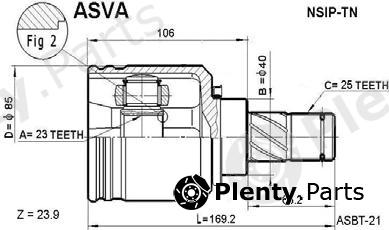  ASVA part NSIPTN Joint Kit, drive shaft